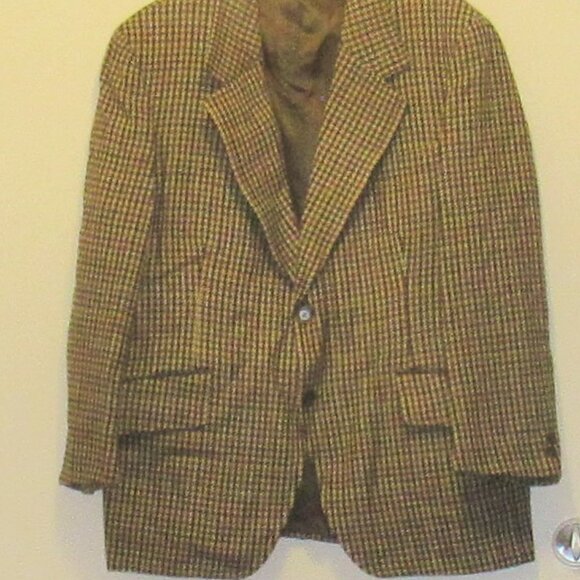 Vintage 70's Men's Houndstooth Jacket, 38 R, Tailored and Repaired C555-5 - Picture 10 of 11